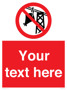 Custom prohibition do not fly kites near overhead electrical power lines